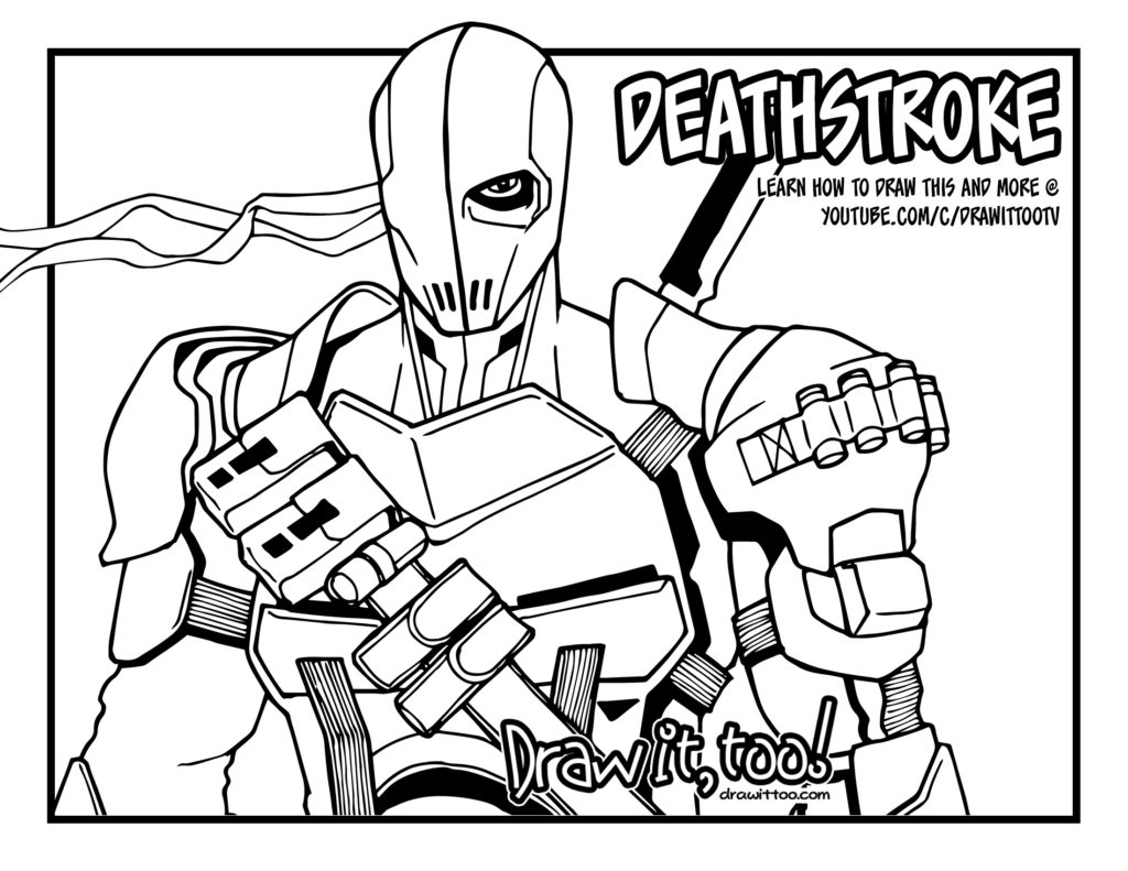 how to draw deathstroke