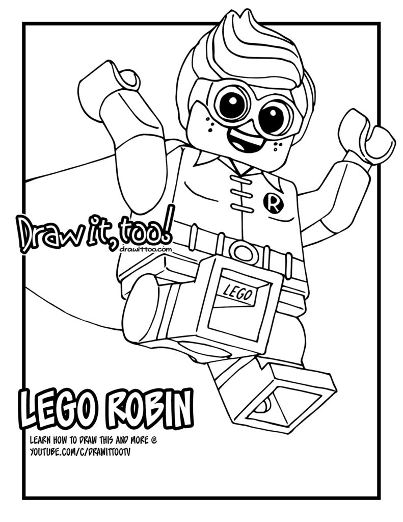 lego robin coloring page 791x1024