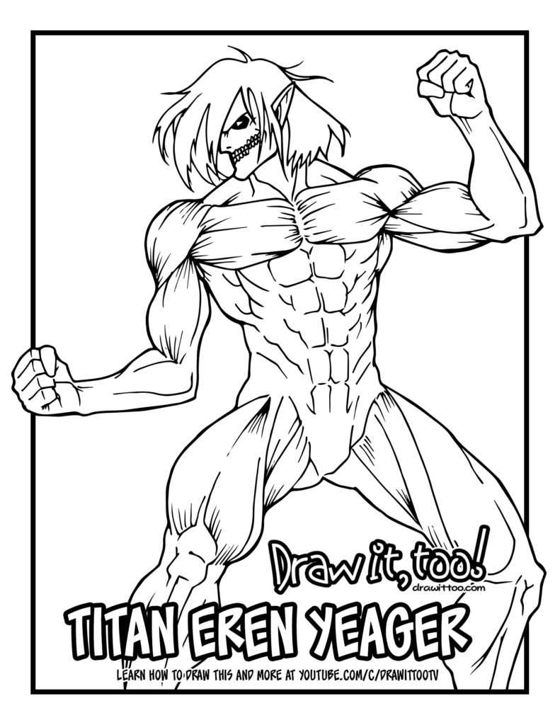 How to Draw EREN YEAGER in TITAN FORM (Attack on Titan) Drawing