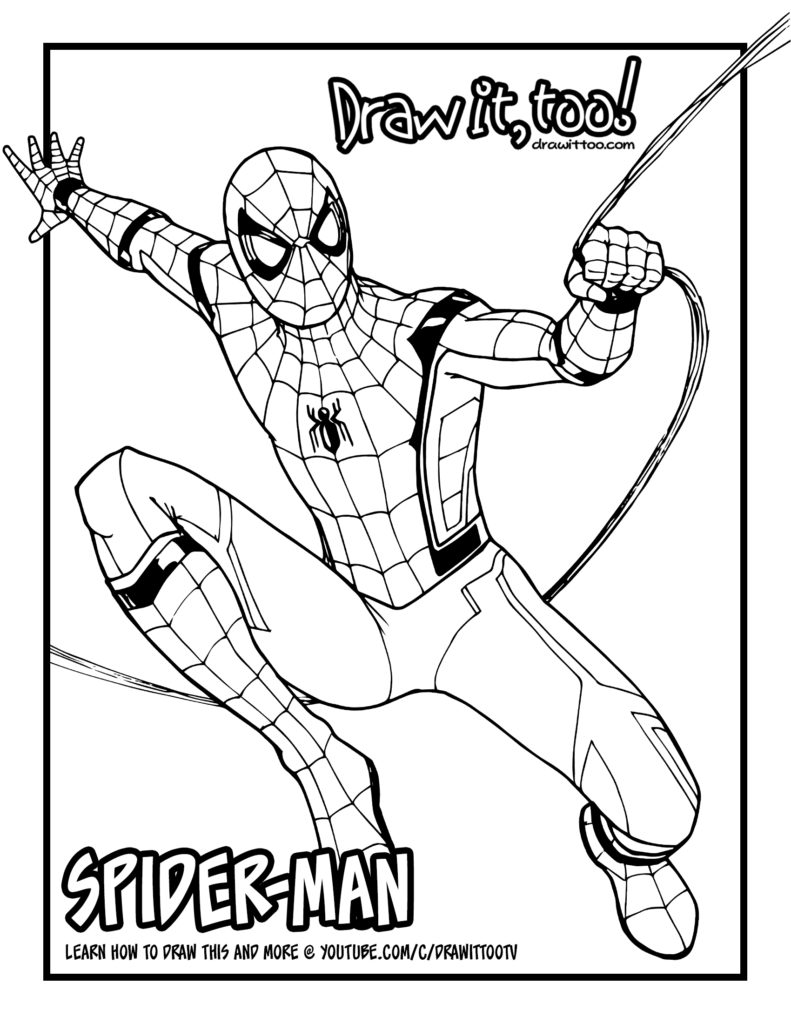 Spider Man Far From Home Coloring Pages Printable | Coloring Page Blog