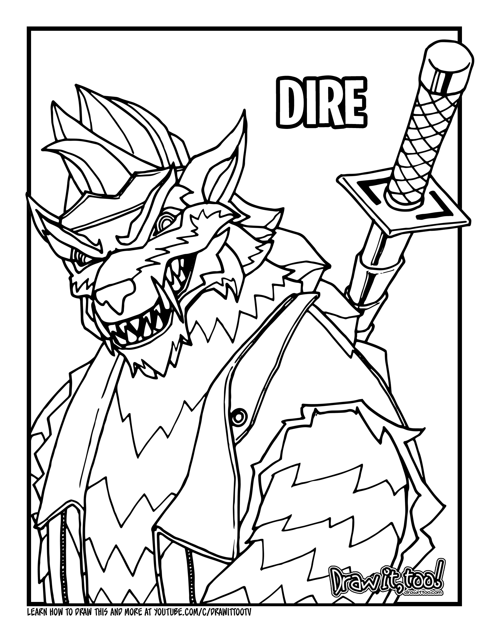 Fortnite Dire - Free Coloring Pages