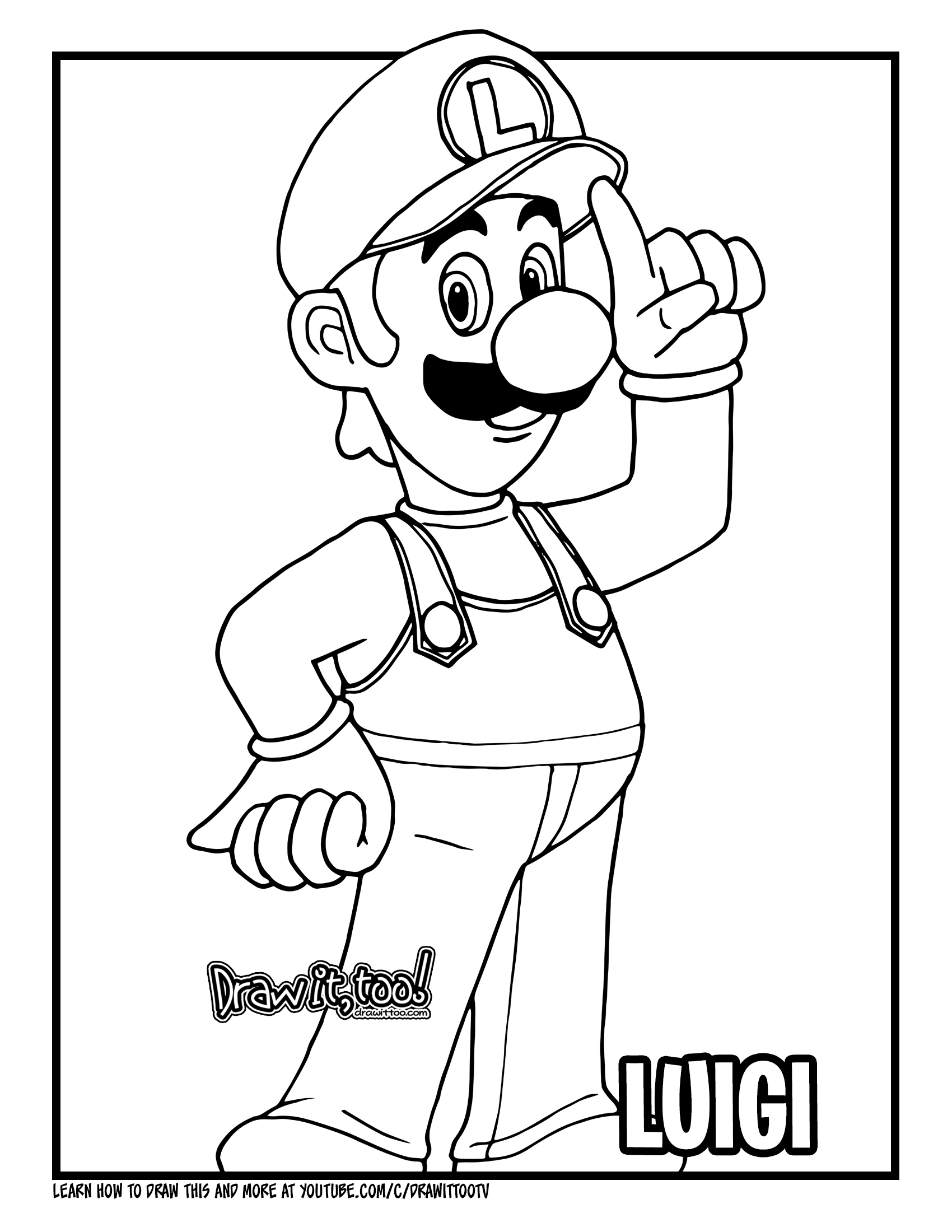 Super Mario Bros Luigi Super Mario Coloring Pages Mario Bros Images