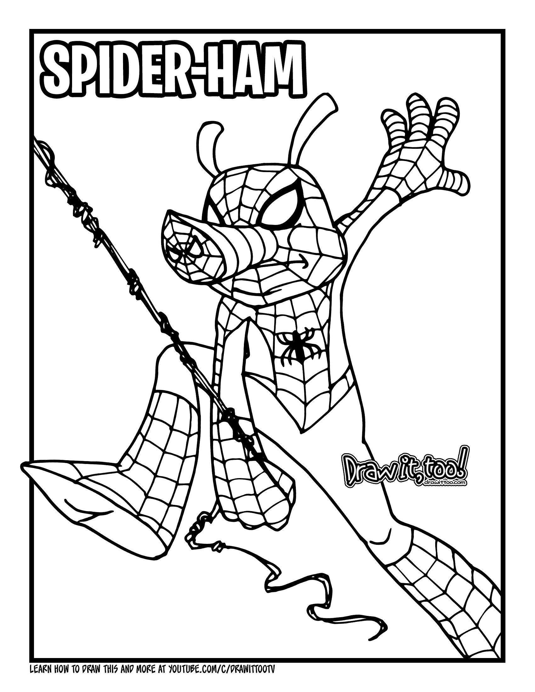 Spider Man Into The Spider Verse Coloring Pages Pdf ...