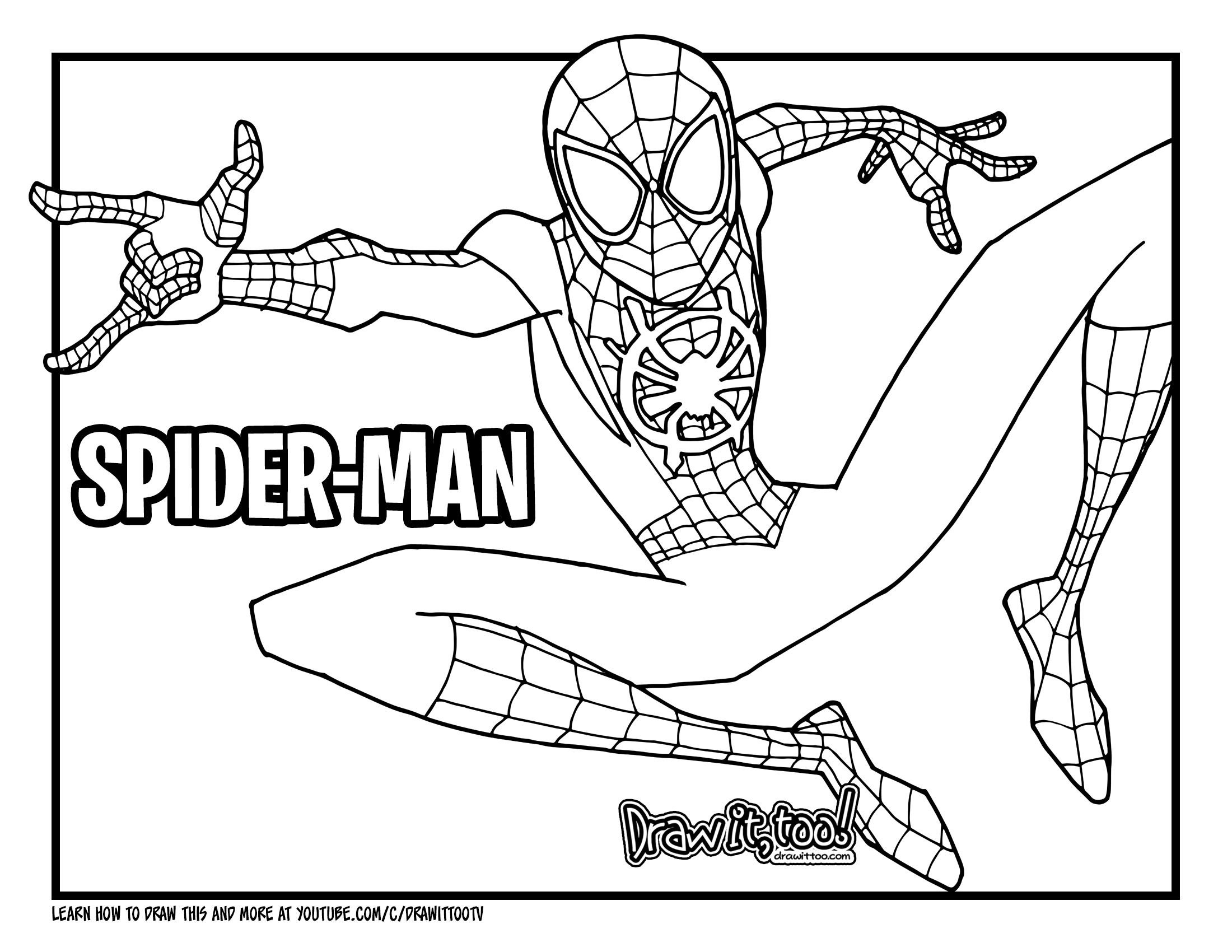 Coloring Pages Spider Man Verse Printable