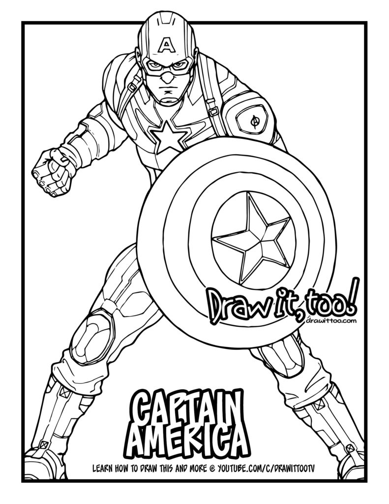 Captain America (Captain America: Civil War) Drawing Tutorial - Draw it ...