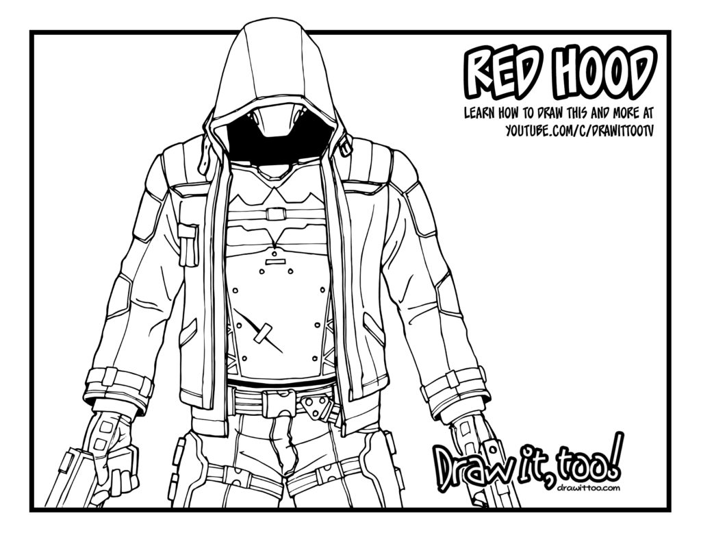 Gambar Red Hood Batman Arkham Knight Tutorial Draw Coloring Pages di ...