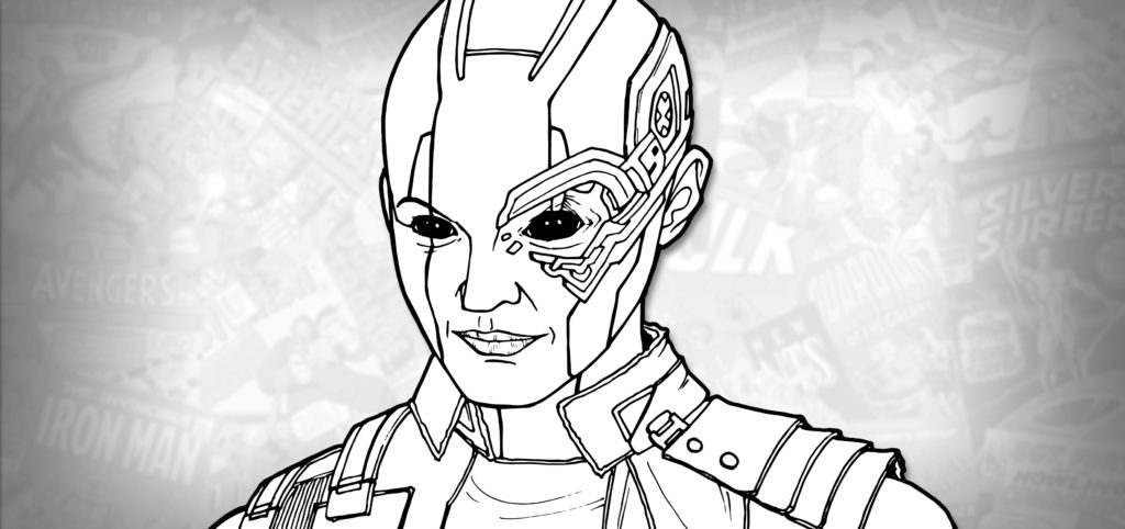 How To Draw Nebula Avengers Endgame Drawing Tutorial.
