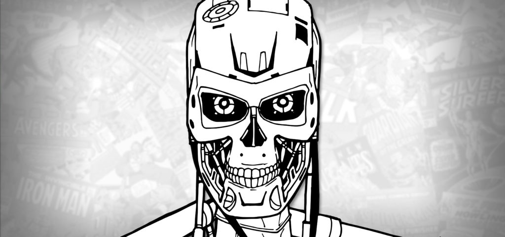 How to Draw the T-800 ENDOSKELETON (The Terminator) Drawing Tutorial